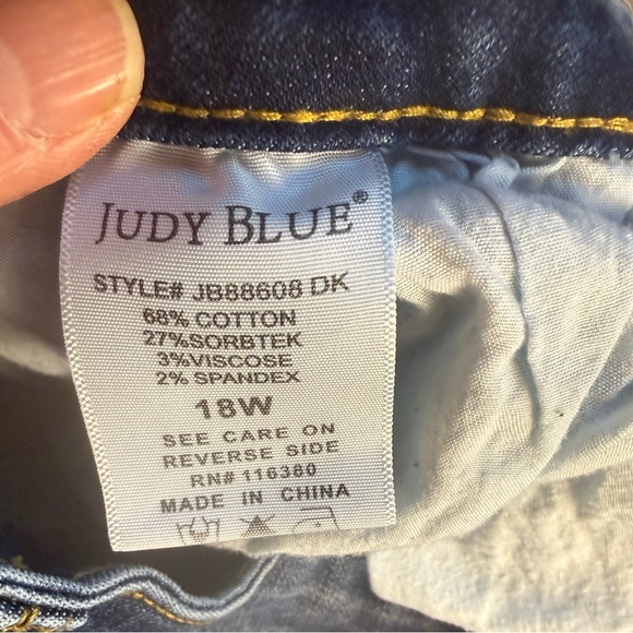 Judy Blue 18W High-Rise Ladies Stretch Straight Denim Jeans Dark Wash JB88608 - Picture 11 of 12